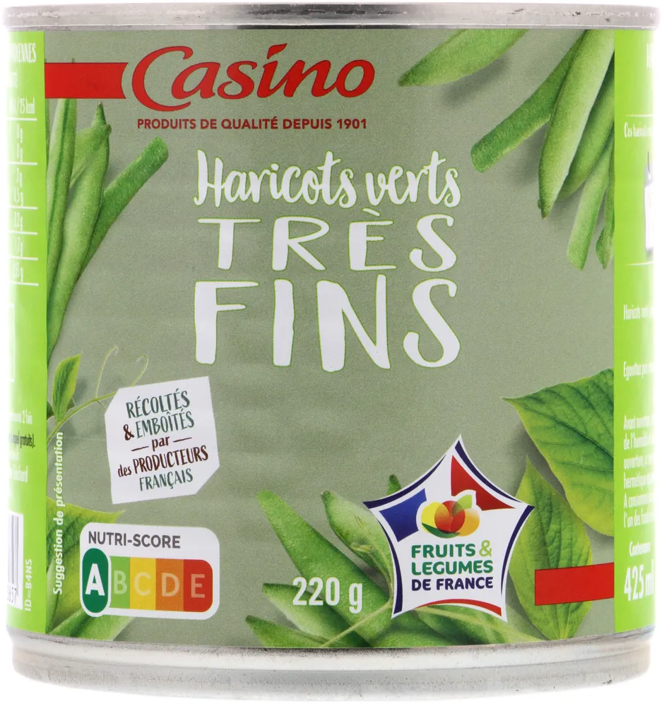 Haricots verts très fins