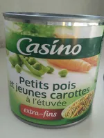 Petits pois extrafins et carottes à l'étuvée