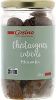 Châtaignes entières pelées au feu
