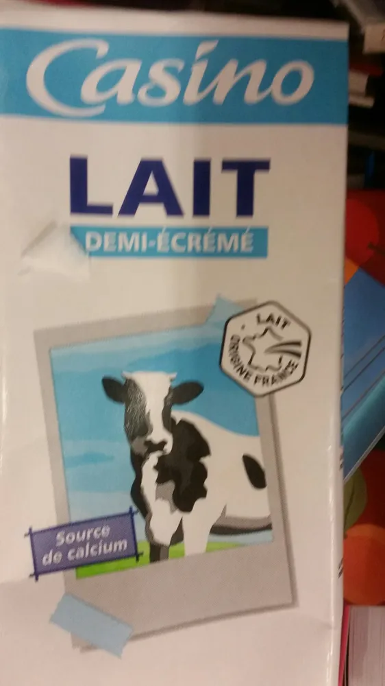 Lait demi-écrémé stérilisé UHT