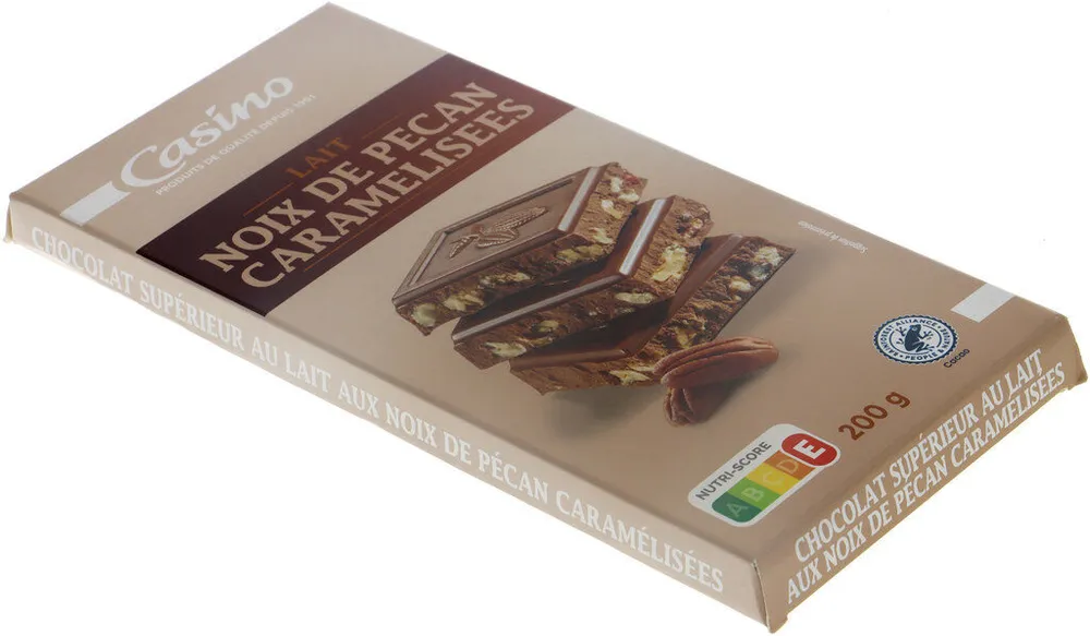 Chocolat au lait noix de pécan caramélisées