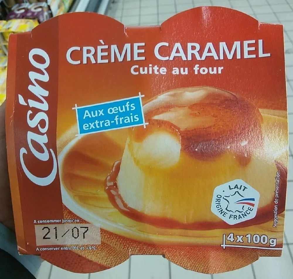 Crème caramel Cuite au four