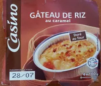 Gâteau de riz sur lit de caramel Doré au four