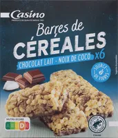 Barres de céréales chocolat au lait noix de coco