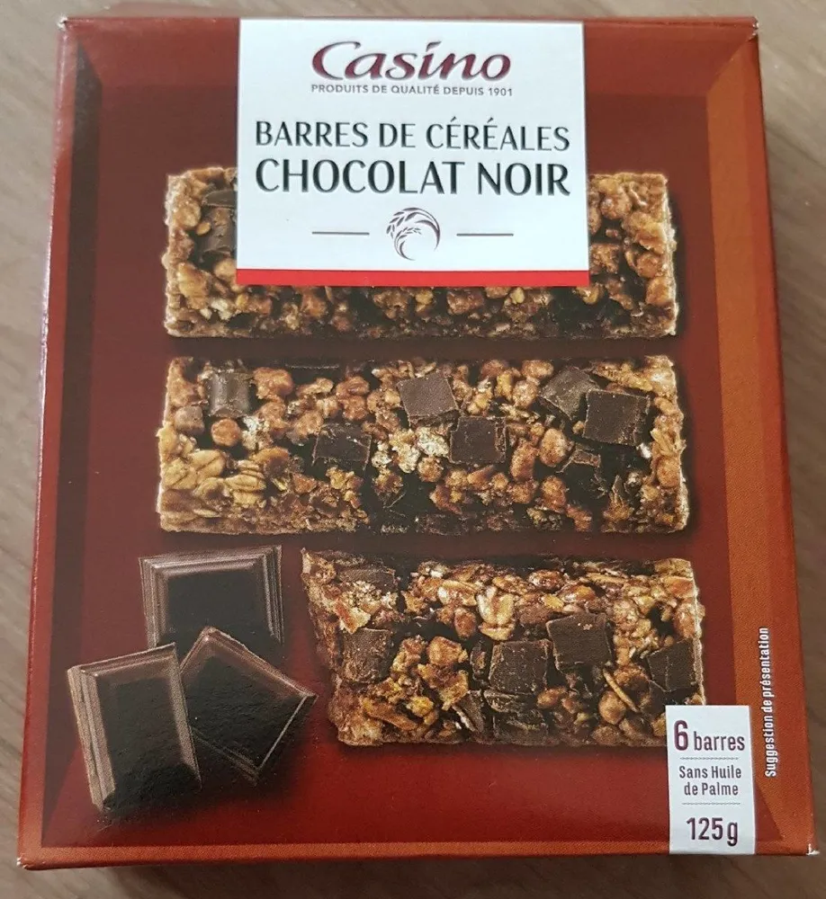 Barres de Céréales Chocolat Noir