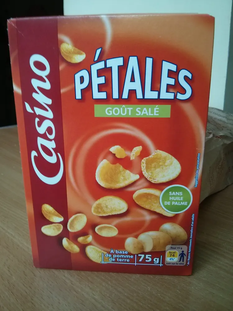 Pétales goût salé à base de pomme de terre