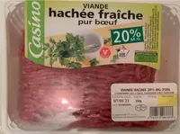 Viande hachée fraîche pur bœuf (20 % M.G.)