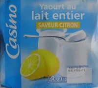 Yaourt au lait entier Saveur Citron