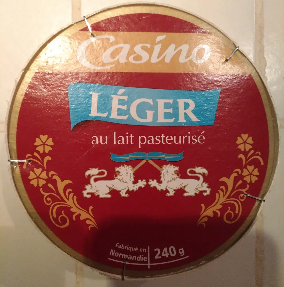 Léger au lait pasteurisé