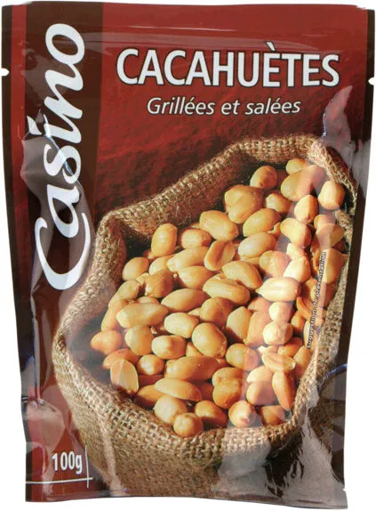 Cacahuètes grillées et salées 100g Casino
