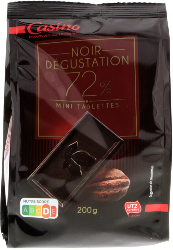 Chocolat noir dégustation