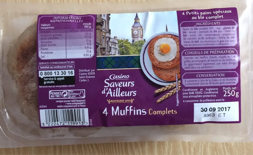 4 Muffins complets