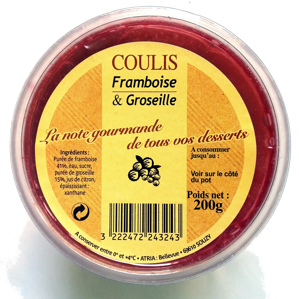 Coulis framboise groseille