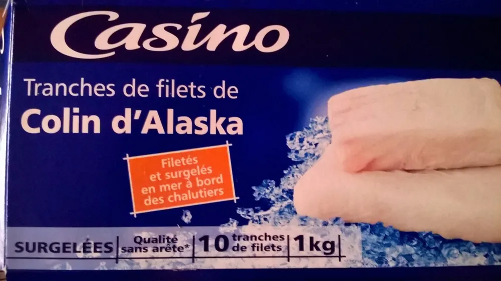 Filets de colin d'Alaska surgelés