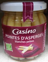 Pointes d'asperges blanches pelées bocal