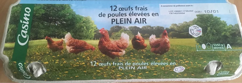 6 / 12 Oeufs frais