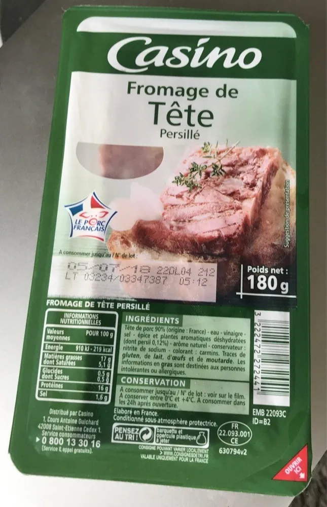 Fromage de tête persillé