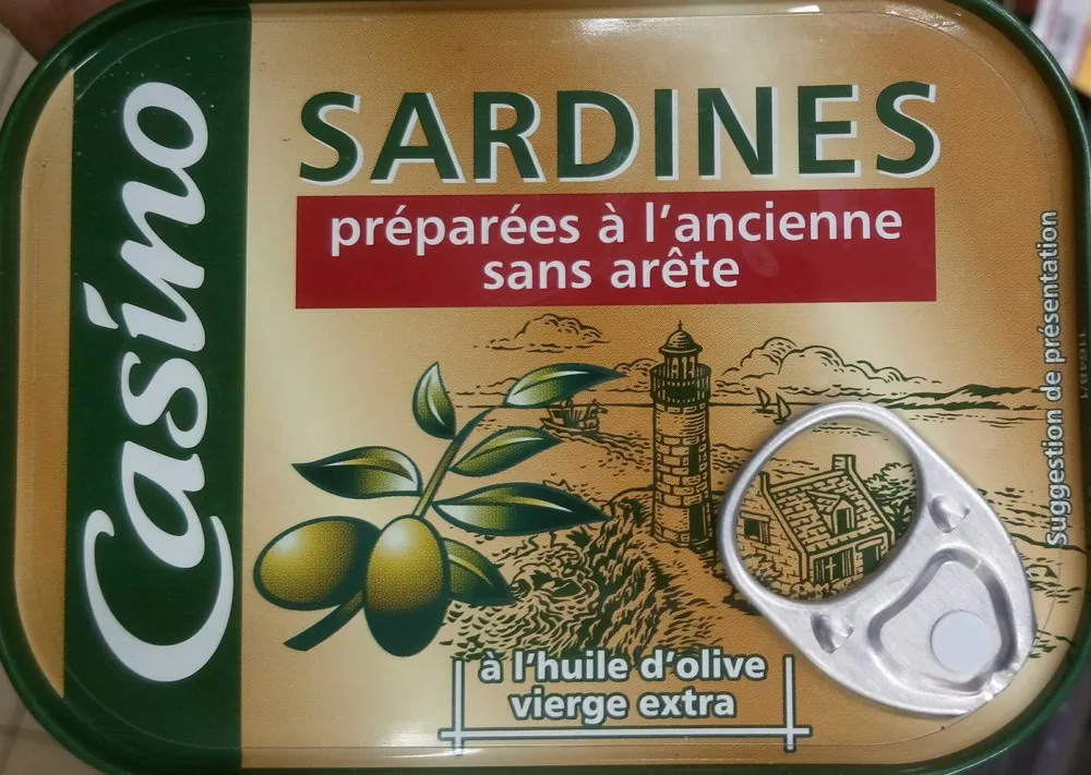 Sardines préparées à l'ancienne sans arête à l'huile d'olive vierge extra