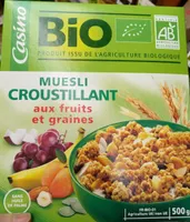 Muesli croustillant fruits et graines