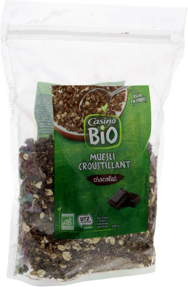 Muesli croustillant BIO au chocolat