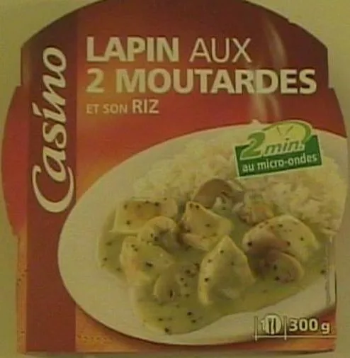 Lapin aux deux moutardes et riz