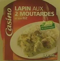 Lapin aux deux moutardes et riz