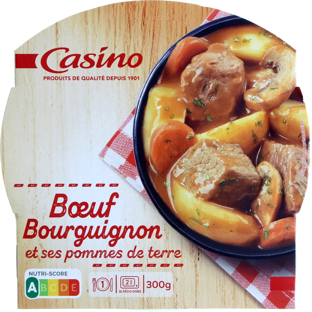 Boeuf bourguignon et ses pommes de terre