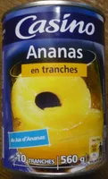 Ananas en tranches au jus d'ananas