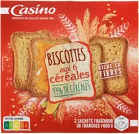 Biscottes 6 céréales 36 tranches