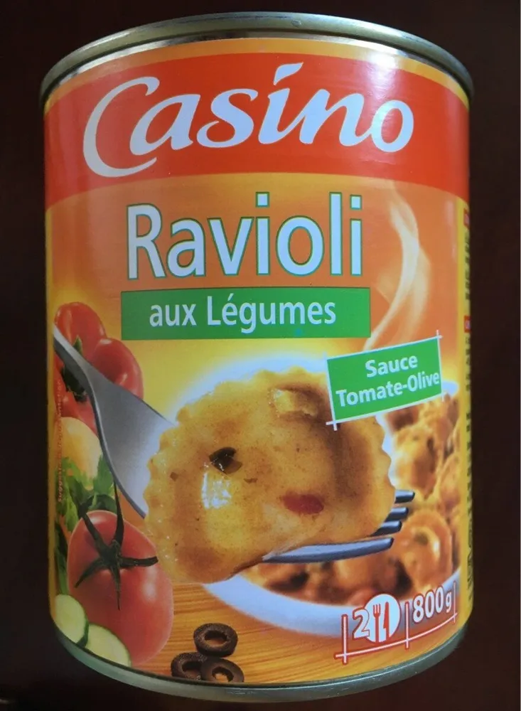 RAVIOLI aux Légumes Sauce Tomate Olive