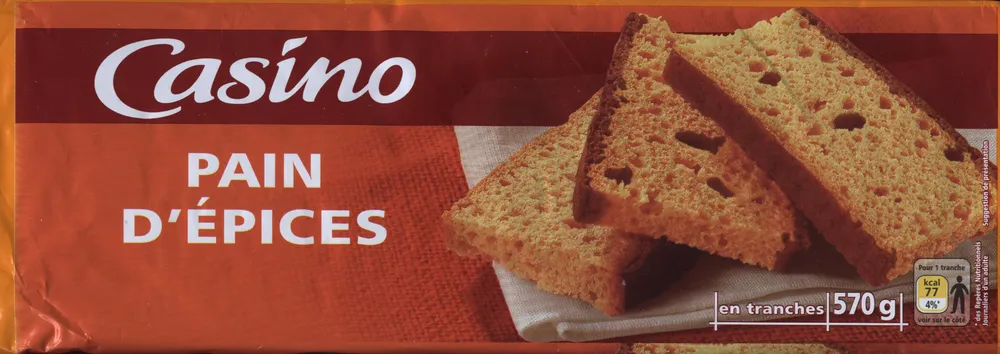 Pain d'épices en tranches
