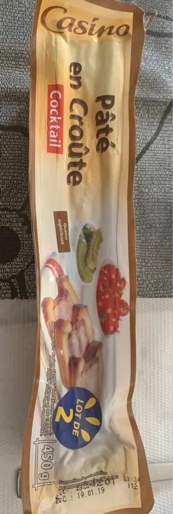 Pâté supérieur en croûte cocktail