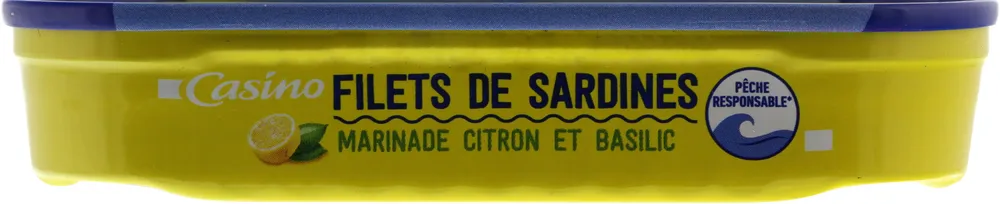 Filets de sardines au citron et basilic