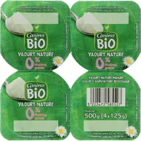 Yaourt nature 0% de matières grasses BIO