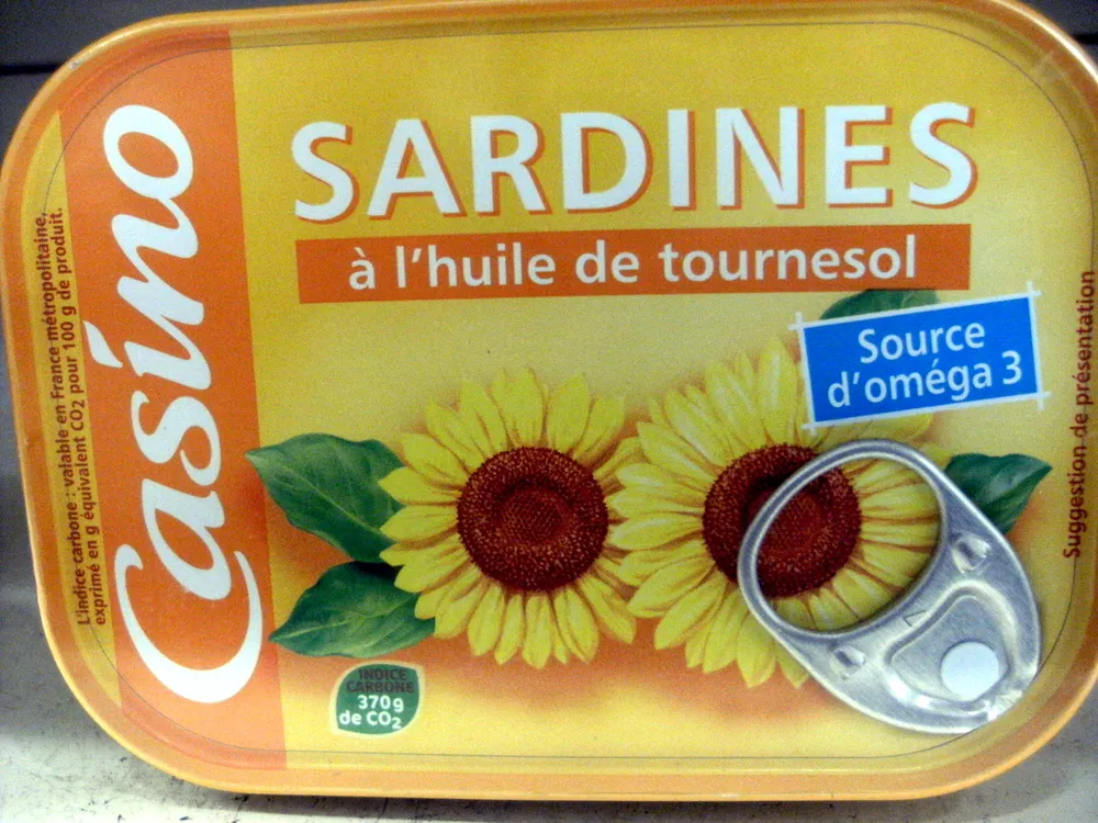 Sardines à l'huile de tournesol
