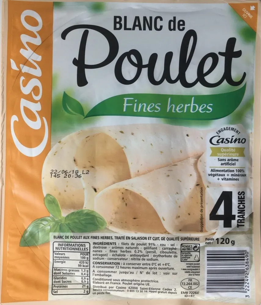 Blanc de poulet fines herbes