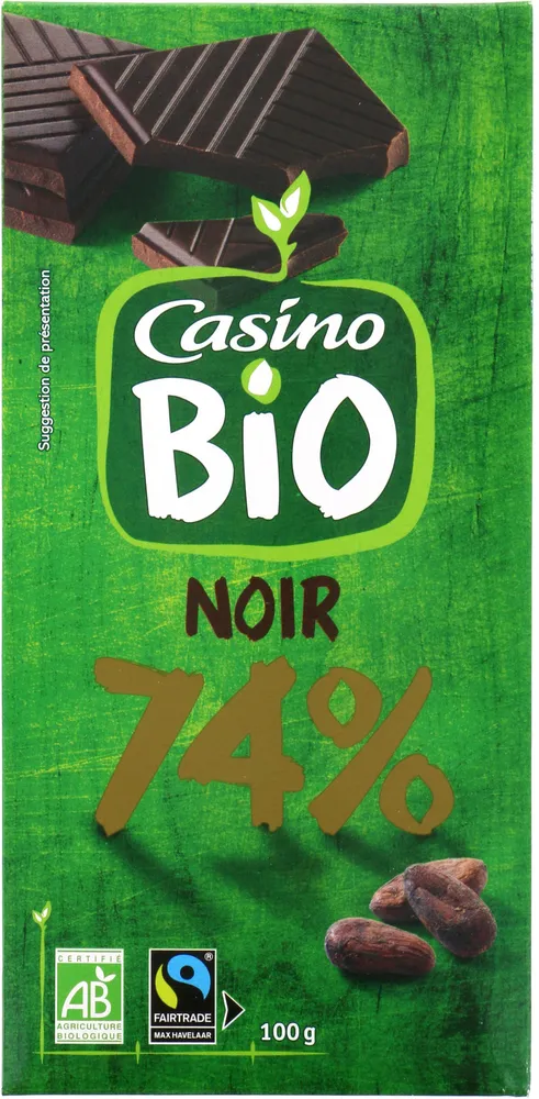 Chocolat noir bio 74% dégustation