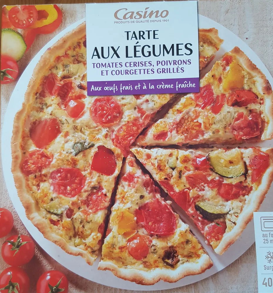 Tarte aux légumes - Tomates cerises, poivrons et courgettes grillés
