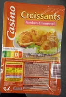 CROISSANTS JAMBON EMMENTAL X 2 CROISSANTS Pâte pur beurre