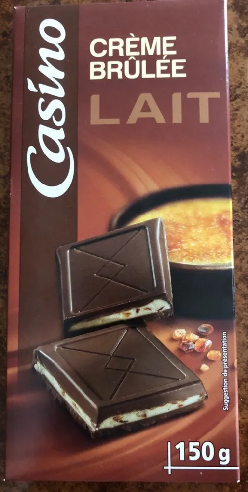 Chocolat supérieur Lait fourrage Crème Brulée