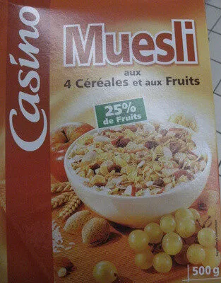 Muesli aux 4 céréales et aux fruits