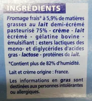 Plaisir gourmand nature Mousse laitière sur lit de fromage frais