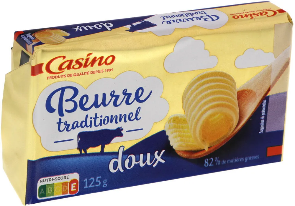 Beurre doux 82% de MG