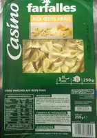 Farfalles aux oeufs frais