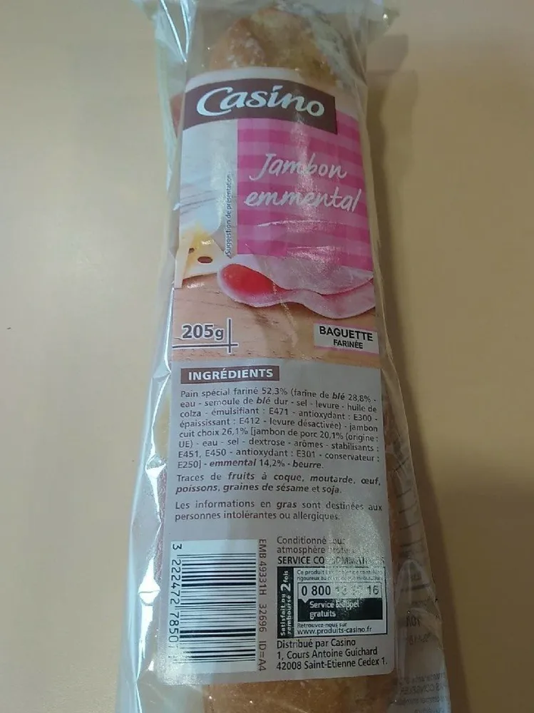 Jambon Emmental Baguette farinée