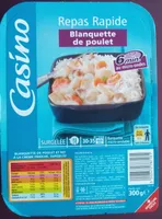 Blanquette de poulet riz à la crème