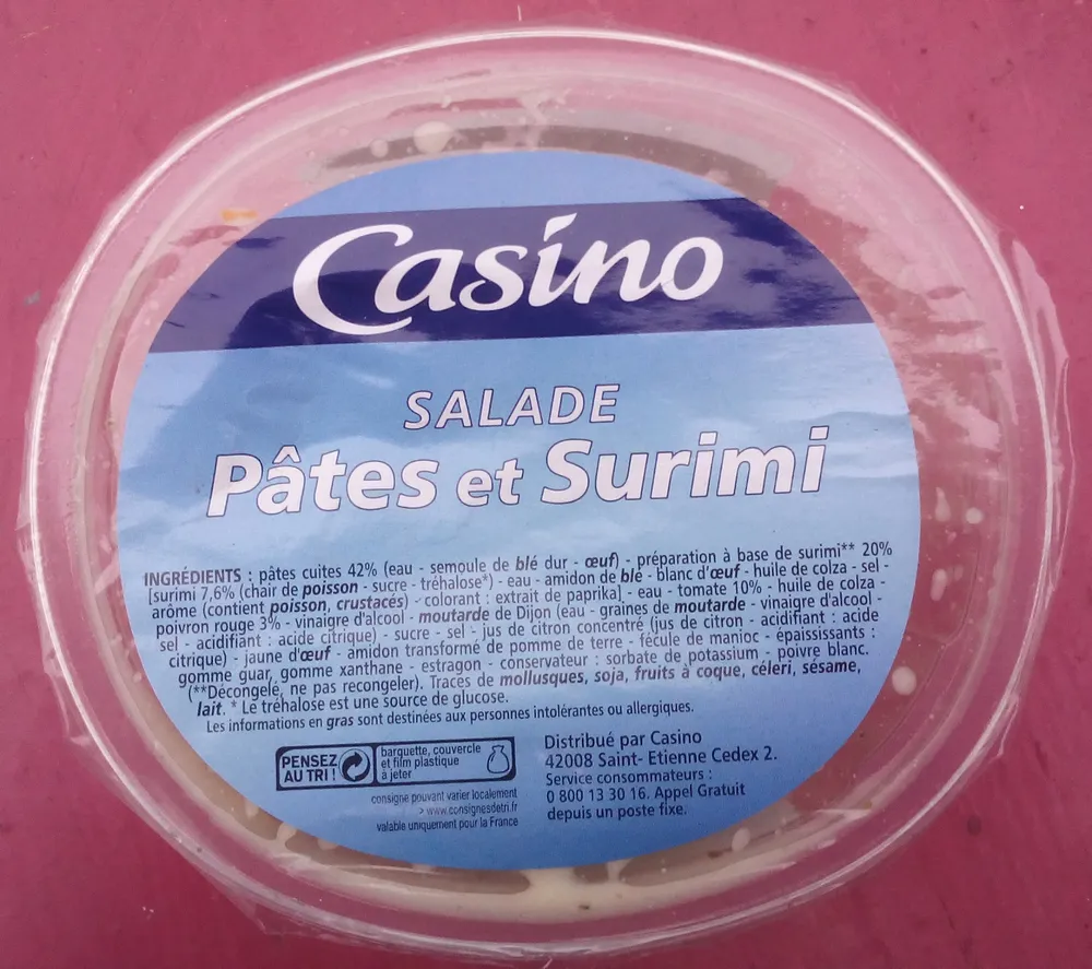 Salade Pâte et Surimi