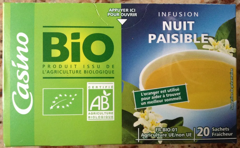Infusion Nuit Paisible 20 sachets fraîcheur