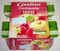 Compote Pomme Fraise allégée en sucres* *30% de sucres en moins par rapport à une compote classique