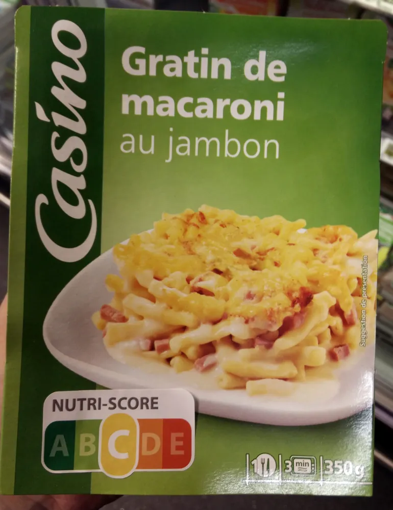 Gratin de macaroni au jambon 350g